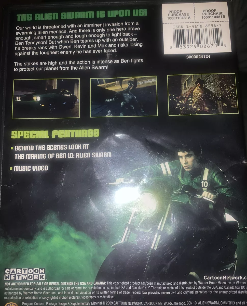 Ben 10 Alien Swarm DVD Movie Pre Owned Great Condition 883929086719