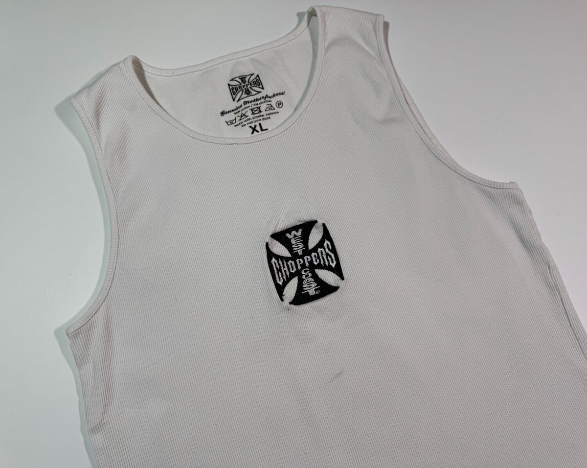 Vintage West Coast Choppers Tank Top T-shirt White