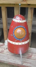 20" Tall Scrapyard Art Metal Space Alien Garden Space Rocket Spaceship