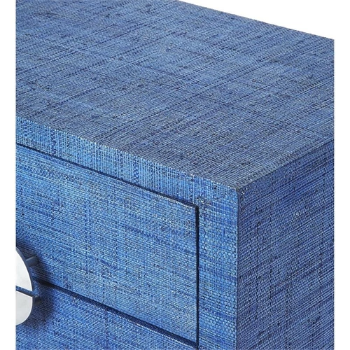 Butler Specialty Amelle Raffia End Table In Blue - Picture 5 of 5