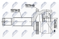 NTY Gelenksatz, Antriebswelle NPZ-HY-555 FüR Hyundai