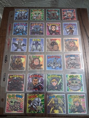 Star Wars Mandalorian & Grogu Bikkuriman Complete Set 24 Japan Stickers Rare