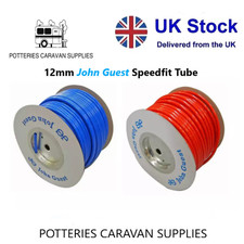 JOHN GUEST JG  12MM OD PUSH FIT BLUE + RED  WATER PIPE TUBE 10 METRE OF EACH