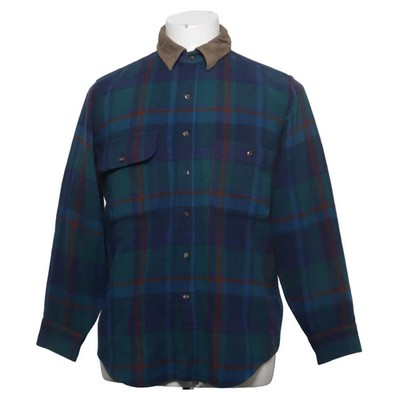 Pendleton, Oberhemd, Herren, Größe: M, Blau/Grün/Mehrfarbig, Wolle, Karo #UBm
