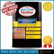 SANDTEX RETAIL BRICKWORK WATERPROOF PROTECTOR CLEAR 5L PREVENTS WATER DAMAGE NEW