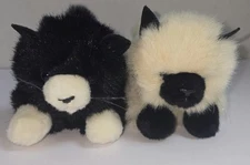 Vtg Aurora & A & A  Lot Of 2 6" Kitten Plush Blue Eyes