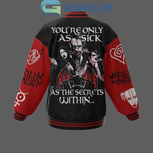 Marilyn Manson You’re Only As Sick As The Secrets Within Baseball Jacket
