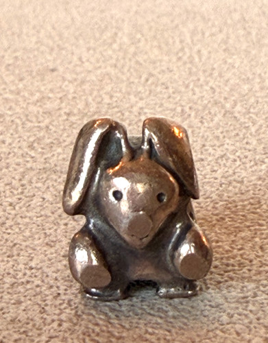 retired Sterling Silver Pandora Lop Eared Bunny Rabbit charm 925 ALE