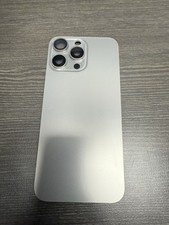 Back Glass Replacement Metal Magnet for iPhone 15 Pro Max Natural No logo