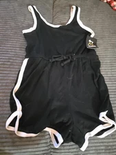 Art Class Girls Gray Sleeveless Romper-Size Medium.7/8