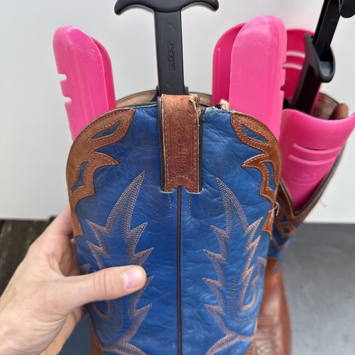Boulet Canada Hombres Marrón Azul Cuero Botas de Vaquero del Oeste Talla Uk 9 Estados Unidos 10 - Imagen 6 de 10