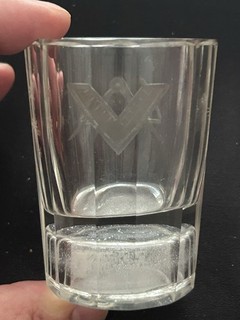Rare Victorian Masonic Gambling Dice Firing Glass