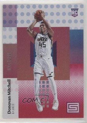 2017-18 Panini Status Rookies Red 22/299 Donovan Mitchell #122 Rookie RC 00am