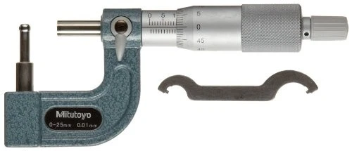 Mitutoyo 115-315 Tube Micrometer  Cylindrical Anvil  Ratchet Stop  0-25mm Range