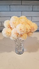 48 Artificial Chrysanthemums Flowers Champagne Silk Floral Wedding Bouquet Home