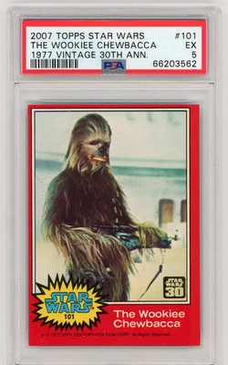 2007 Topps Star Wars 1977 30th Anniversary Buyback Chewbacca #101 PSA 5