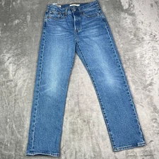 Levi's Premium Jeans Women 26 Blue Wedgie Button Fly High Rise Medium Wash Denim