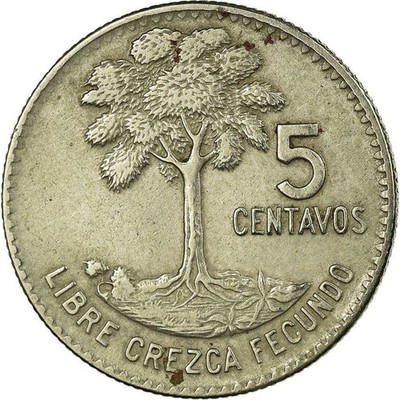 Guatemala | 5 Centavos Coin | Kapok Tree | Km:266 | 1965 - 1970 | eBay