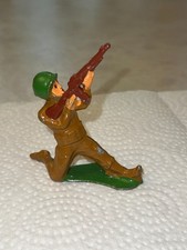 Vintage Barclay Manoil Lead Toy Soldier Kneeling Shooting Upward