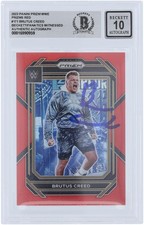 Brutus Creed WWE Signed 2023 Panini Prizm Red #171 #/299 BAS Fanatics 10 Card