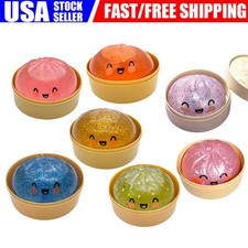 Dumpling Squeeze with Box Soft Steamed Bun Sensory Fidget Toys for Stress Relief