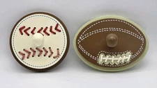 Wall Hooks Football Baseball Plaques Wood Kid's Room Coats Sport Accessaries 