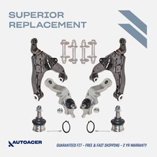 AUTOACER -10p Front Control Arms Upper Lower Ball Joints Camber Bolts For Tacoma
