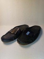 Kate Spade Black Leather Mule Slippers Size 11M Black Real Leather Good Cond