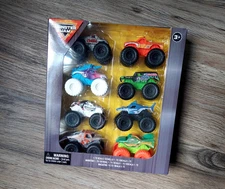 Monster Jam 1:72 8 Pack Zombie El Toro Loco Sparkle Smash Thunderroarus Dragon