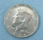 1968-D Kennedy Half Dollar, 40% Silver, EXTREMELY FINE CONDITION