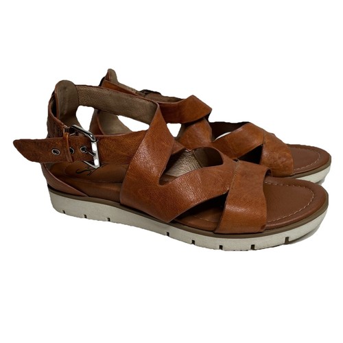 Sofft Mirabelle elegante Freizeit-Ledersandalen ─ Gepäck Auster ─ Größe 8,5