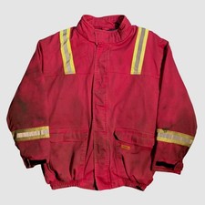 Firewall FR Jacket Mens Size 3XL 52-54 Red Flame Resistant Reflective Strip Work