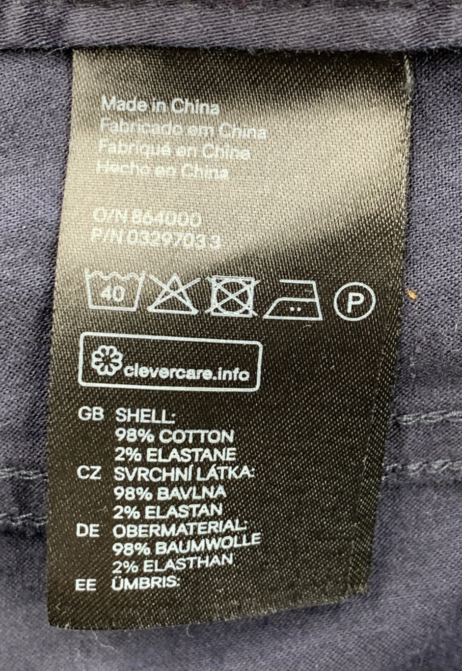 H&M Conscious Pants Mens Slim Fit Five Pocket Light Weight Black Size 34X32 thumbnail 13