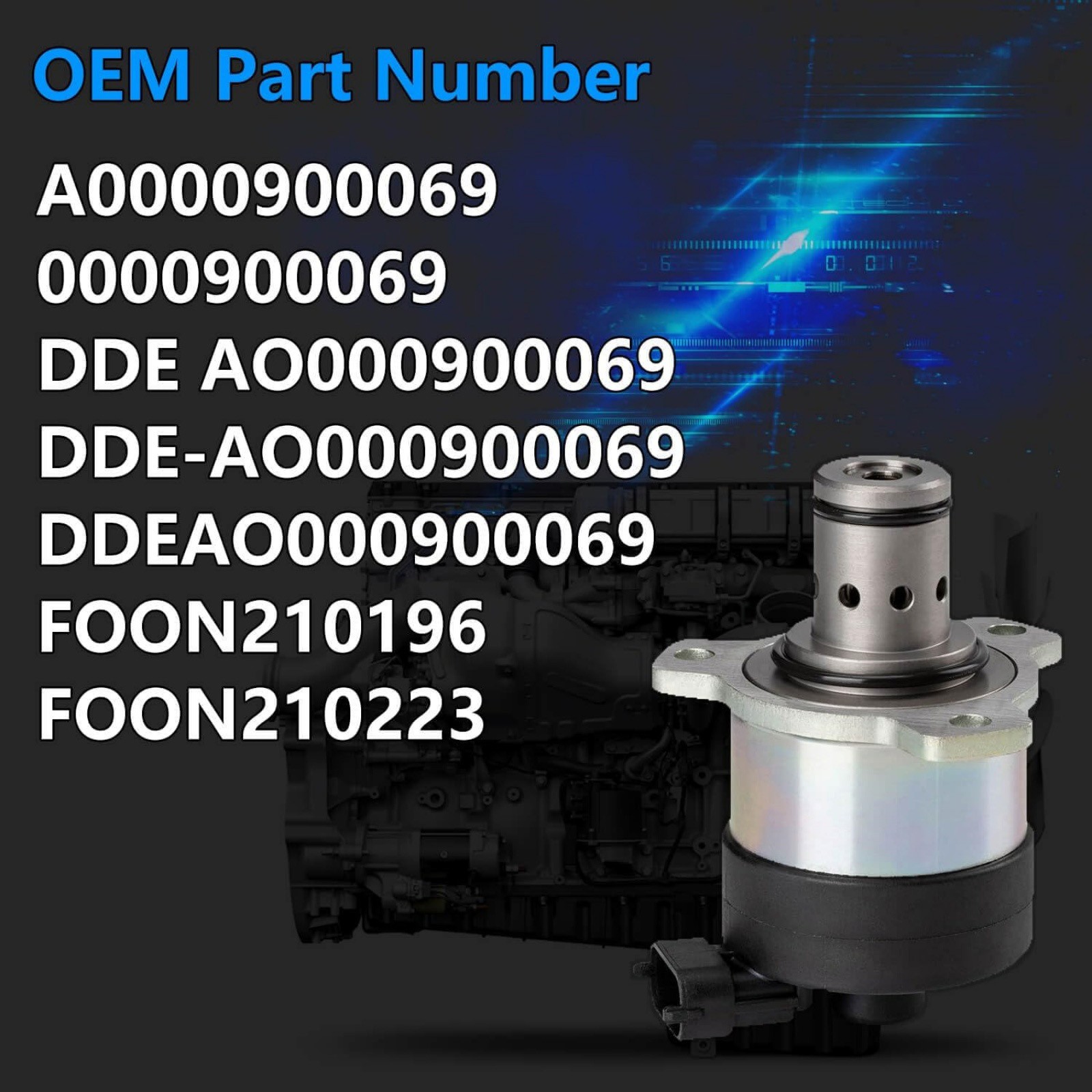 New Fuel Pump Control Valve A0000900069 for Freightliner Cascadia 2008-2014 thumbnail 14