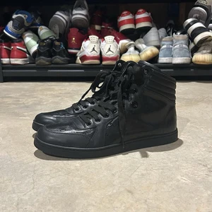 Baskets montantes noires Gucci GG Imprime monogramme homme taille 9 rare authentique