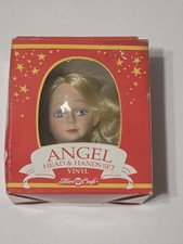 Vintage Fibre Craft Vinyl Angel Head Hands Set 3138-01 Blonde Blue Eyes