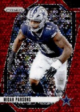 2024 Panini Prizm #77 Micah Parsons No Huddle Red #/75