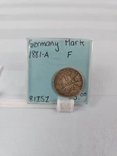 1881 A Germany 1 Mark Silver German Empire Coin