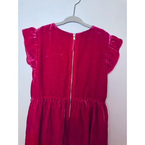 Crewcuts Girls' Smocked-waist Dress In Velvet red size 7 - Picture 9 of 14