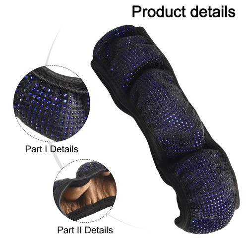 Plush Rhinestone DIY Car Steering Wheel Cover Aut-Protection Cover Fits 37-38cm - Picture 2 of 19