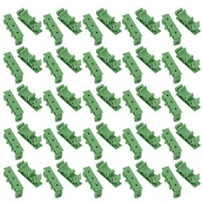 20Sets C45 DIN Rail PCB Mounting Green Bracket Holder Carrier Clips for Width...