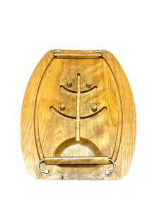 Vtg Gladmark USA LARGE 15" x 21"Cutting Board Wooden Handles Meat Carving  NICE!