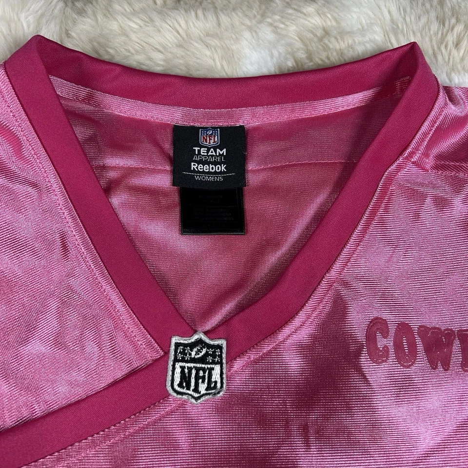 Camiseta Oficial Mujer Dallas Cowboys Reebok NFL Tony Romo Bonita Rosa Talla XL Foto 3 de 4