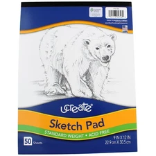 6 Pack Pacon Ucreate Standard Weight Sketch Pad, 50 Ct
