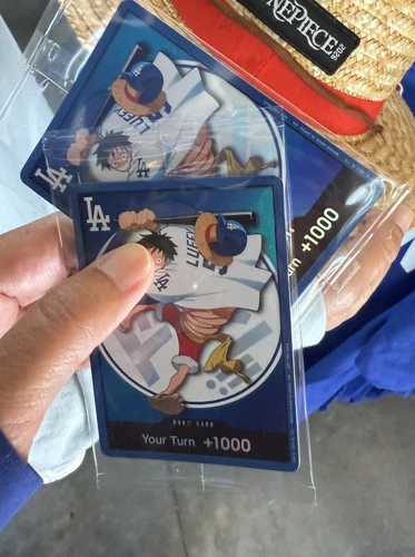 One Piece Night Los Angeles Dodgers Monkey D. Luffy Promo Card Game Sealed