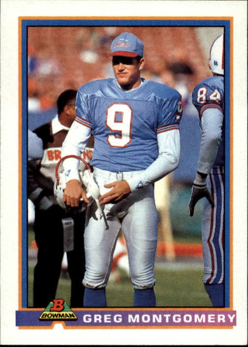 1991 Bowman #192 Greg Montgomery - FB