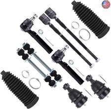 SCITOO 10pcs Suspension Kit Front Lower Ball Joint Outer Inner Tie Rod End