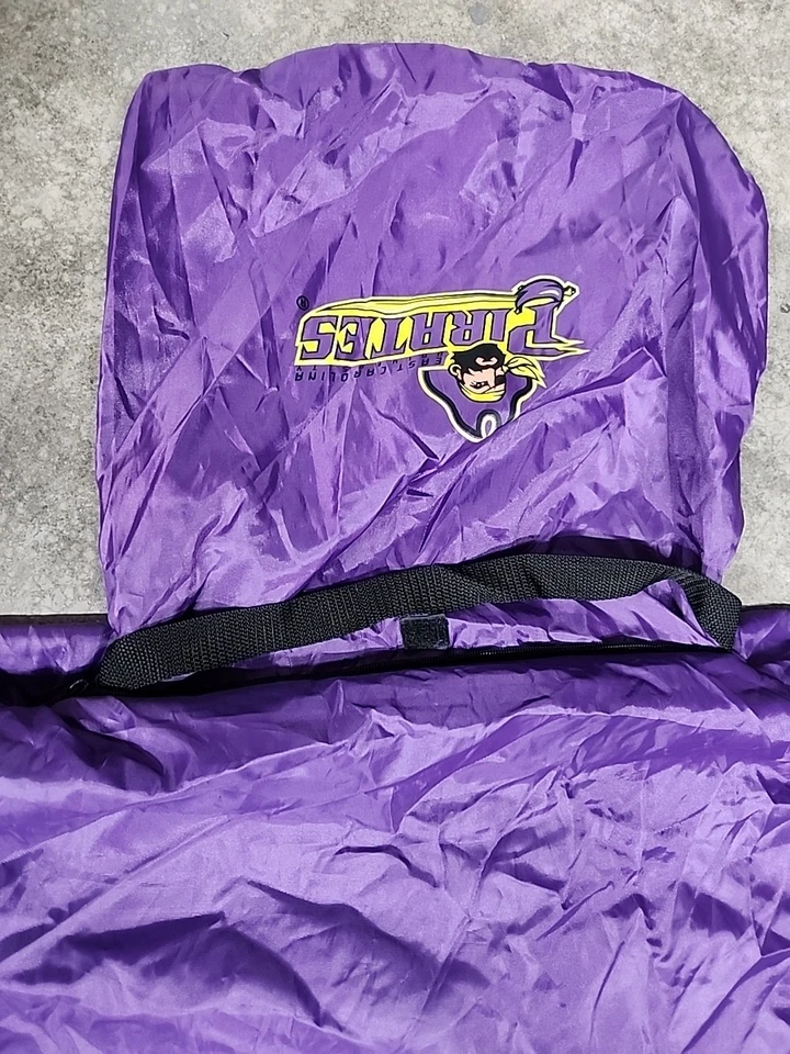 Poncho de lluvia con capucha aislado púrpura logotipo de los piratas de Carolina del Este adulto Foto 3 de 4