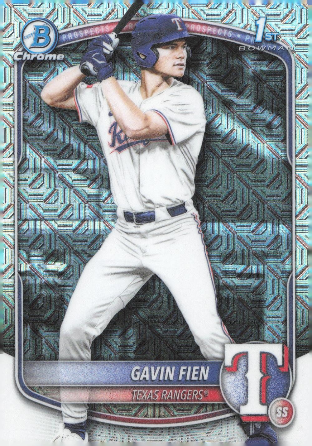 2025 Bowman Draft #BDC-15 Chrome Mojo Refractor - Gavin Fien Texas Rangers
