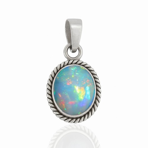 Birthstone Pendant 10x12 mm Oval Gemstone Jewelry, Silver Handmade Gift for Her - Picture 39 of 54